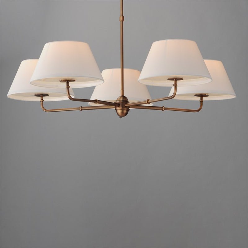 Maxim Lighting Dunbridge 5Lt 10.75" Chandelier, Weathered Brass