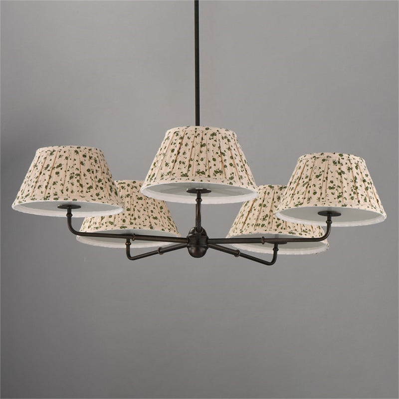 Maxim Lighting Dunbridge 5Lt 10.75" Chandelier, Wht/Antique Bronze