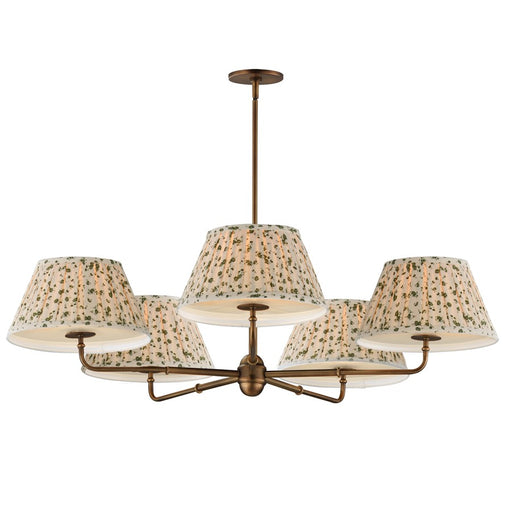 Maxim Lighting Dunbridge 5Lt 10.75" Chandelier, Wht/Weathered Brs - 18415OWWBR