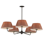 Maxim Lighting Dunbridge 5Lt 10.75" Chandelier, Beige/Bronze - 18415RBANB