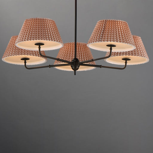 Maxim Lighting Dunbridge 5Lt 10.75" Chandelier, Beige/Bronze