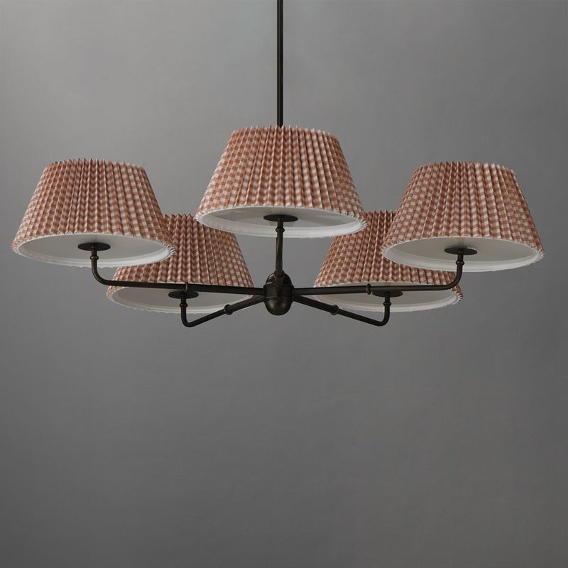 Maxim Lighting Dunbridge 5Lt 10.75" Chandelier, Beige/Bronze