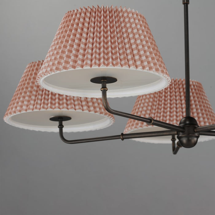 Maxim Lighting Dunbridge 5Lt 10.75" Chandelier, Beige/Bronze