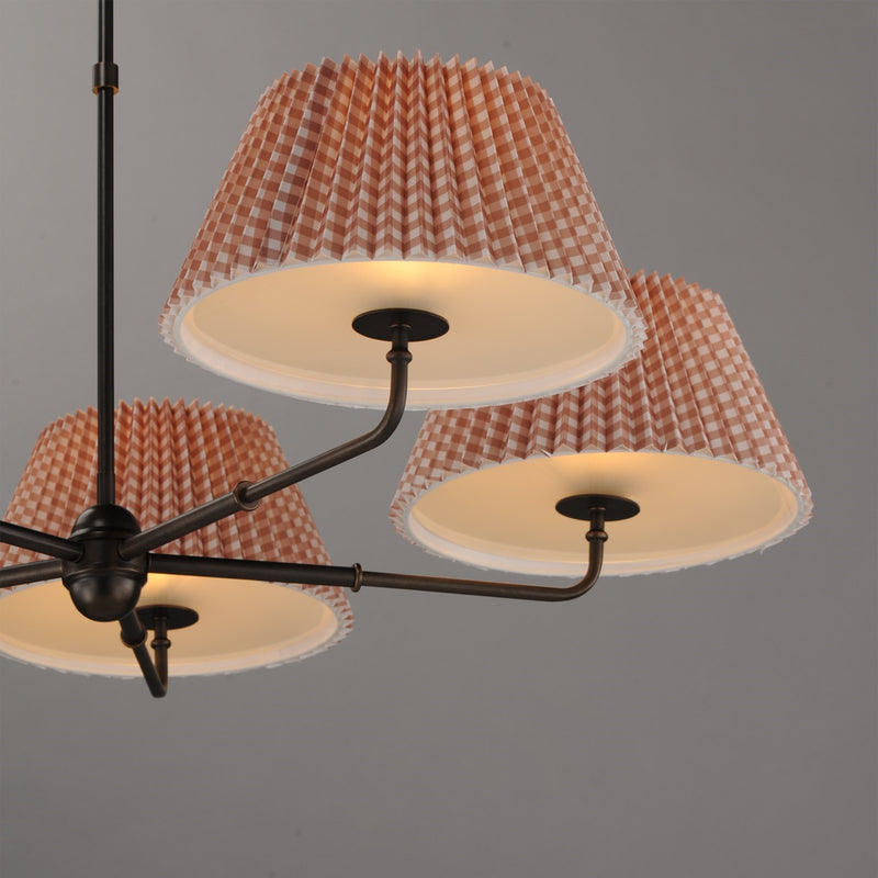 Maxim Lighting Dunbridge 5Lt 10.75" Chandelier, Beige/Bronze