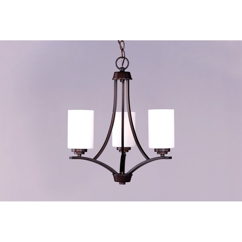Maxim Lighting Deven 3-Light Chandelier in Oil Rubbed Bronze
