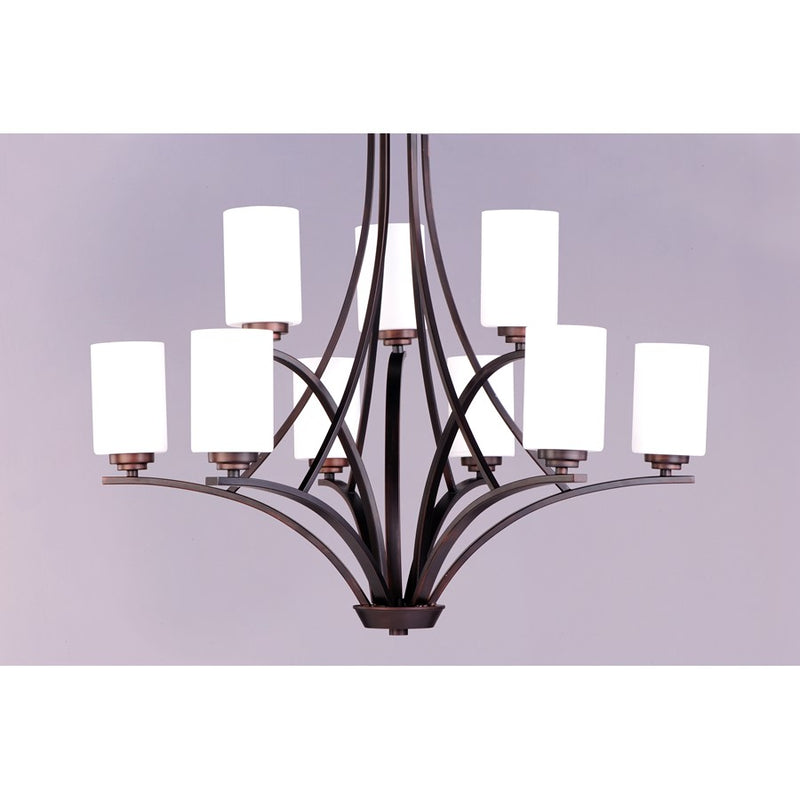 Maxim Lighting Deven 9-Light Chandelier in Oil Rubbed Bronze