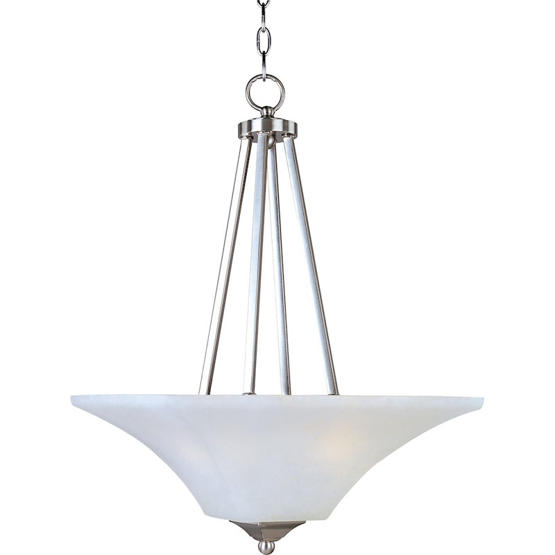 Maxim Aurora 2-Light Invert Bowl Pendant Satin Nickel