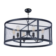 Maxim Lighting 13' x 32' Palladium 6 Light Chandelier, Black/Brass