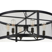 Maxim Lighting 13' x 32' Palladium 6 Light Chandelier, Black/Brass