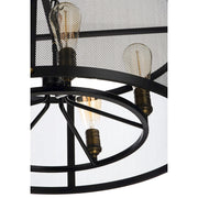 Maxim Lighting 13' x 32' Palladium 6 Light Chandelier, Black/Brass