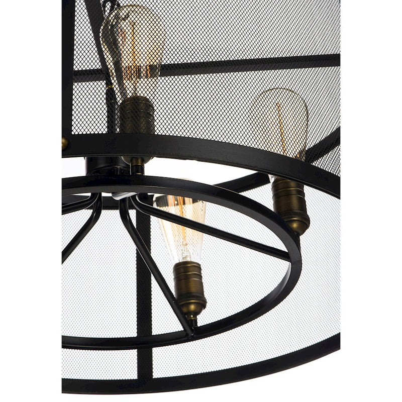 Maxim Lighting 13' x 32' Palladium 6 Light Chandelier, Black/Brass