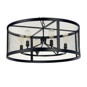 Maxim Lighting 124.25' Palladium 5 Light Chandelier, Black/Brass