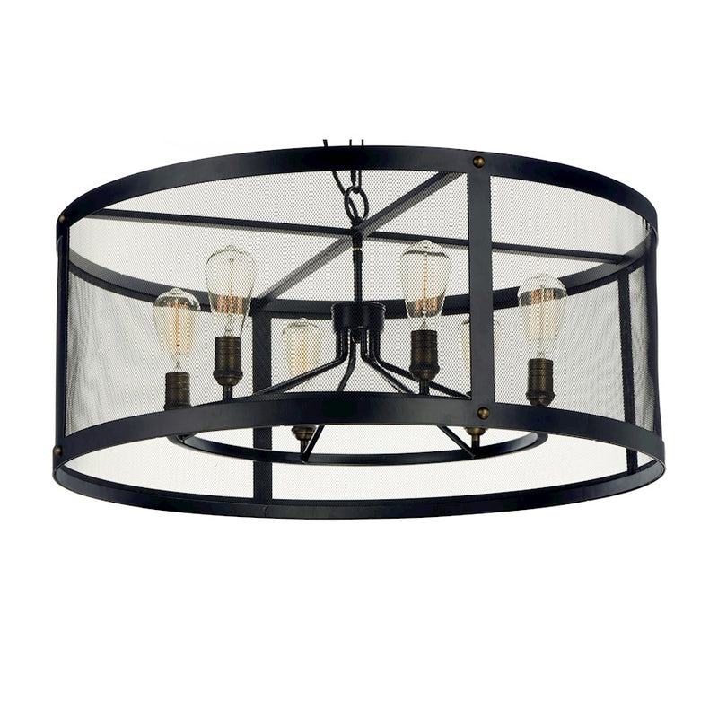 Maxim Lighting 124.25' Palladium 5 Light Chandelier, Black/Brass