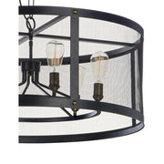 Maxim Lighting 124.25' Palladium 5 Light Chandelier, Black/Brass