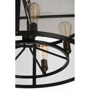 Maxim Lighting 124.25' Palladium 5 Light Chandelier, Black/Brass
