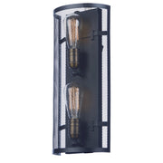 Maxim Lighting 18' x 7.75' Palladium 2 Lt Wall Sconce, Black/Brass