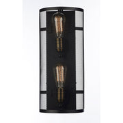 Maxim Lighting 18' x 7.75' Palladium 2 Lt Wall Sconce, Black/Brass