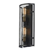 Maxim Lighting 18' x 7.75' Palladium 2 Lt Wall Sconce, Black/Brass