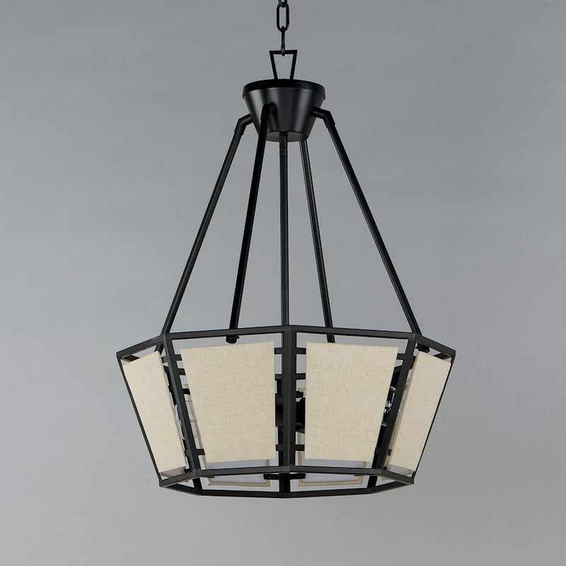 Maxim Lighting Montauk 4-Light Chandelier, Black
