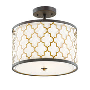 Maxim Lighting Crest 3-LT Semi-Flush Mount/Pendant, Bronze/Brass