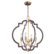 Maxim Lighting 24.25" x 22.25" Crest 4 Lt Chandelier, Bronze/Brass