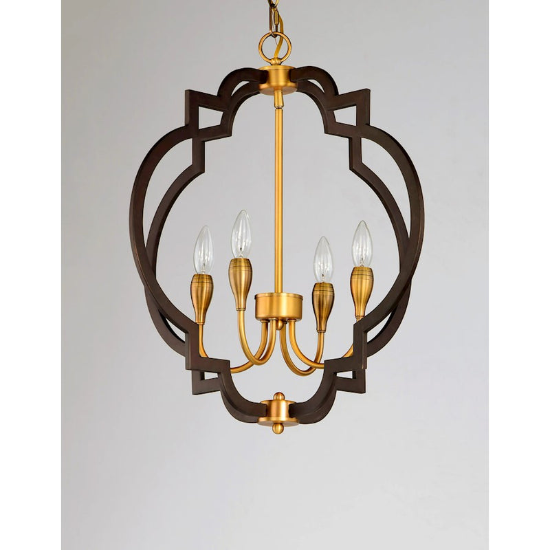 Maxim Lighting 24.25" x 22.25" Crest 4 Lt Chandelier, Bronze/Brass