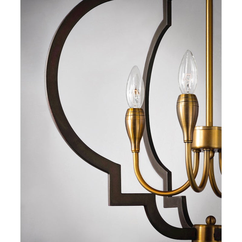 Maxim Lighting 24.25" x 22.25" Crest 4 Lt Chandelier, Bronze/Brass