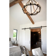 Maxim Lighting Lodge 8 Light Chandelier, Weathered Oak/Bronze