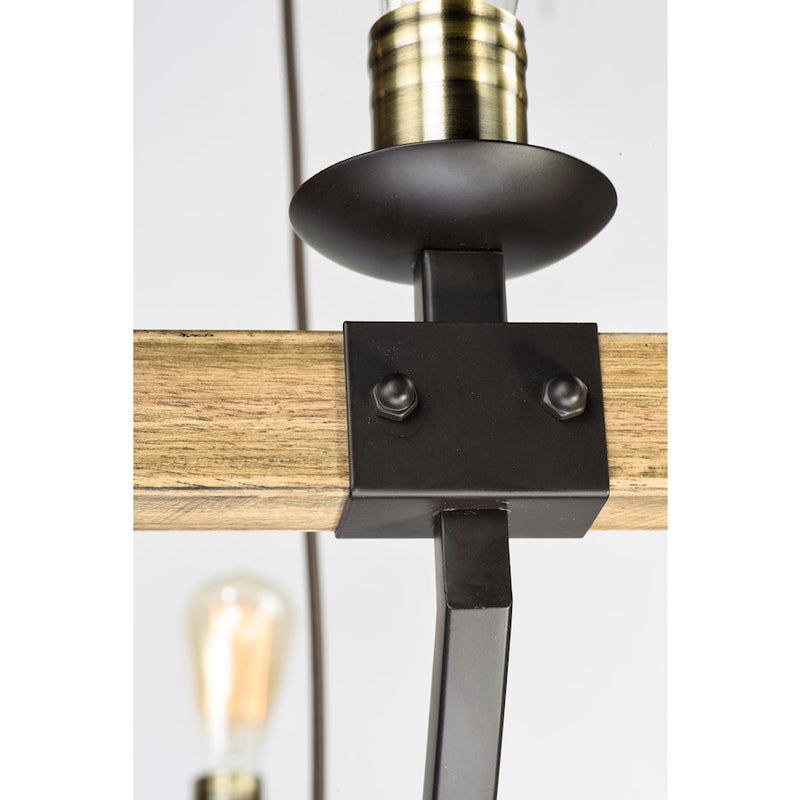 Maxim Lighting Lodge 8 Light Chandelier, Weathered Oak/Bronze