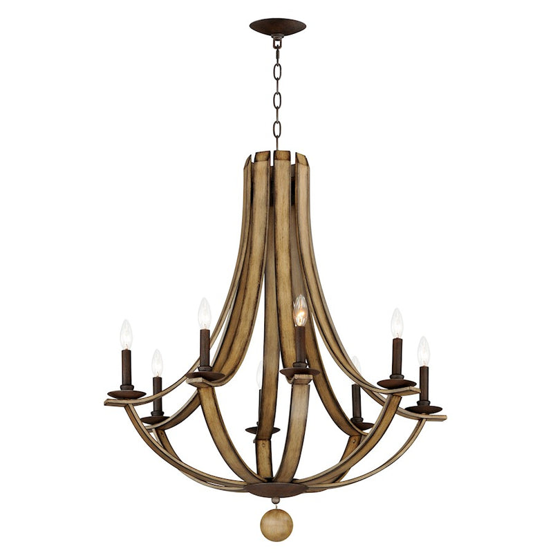 Maxim Lighting Basque Chandelier, Driftwood/Anthracite