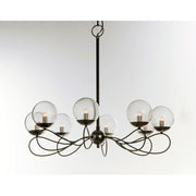 Maxim Lighting 26' x 31' Reverb 8 Lt Pendant, Black/Nickel/Bubble
