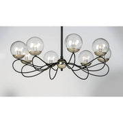Maxim Lighting 26' x 31' Reverb 8 Lt Pendant, Black/Nickel/Bubble