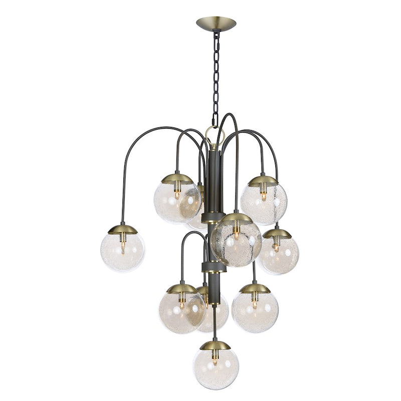 Maxim Lighting 34' x 30' Reverb 10 Lt Pendant, Bronze/Brass