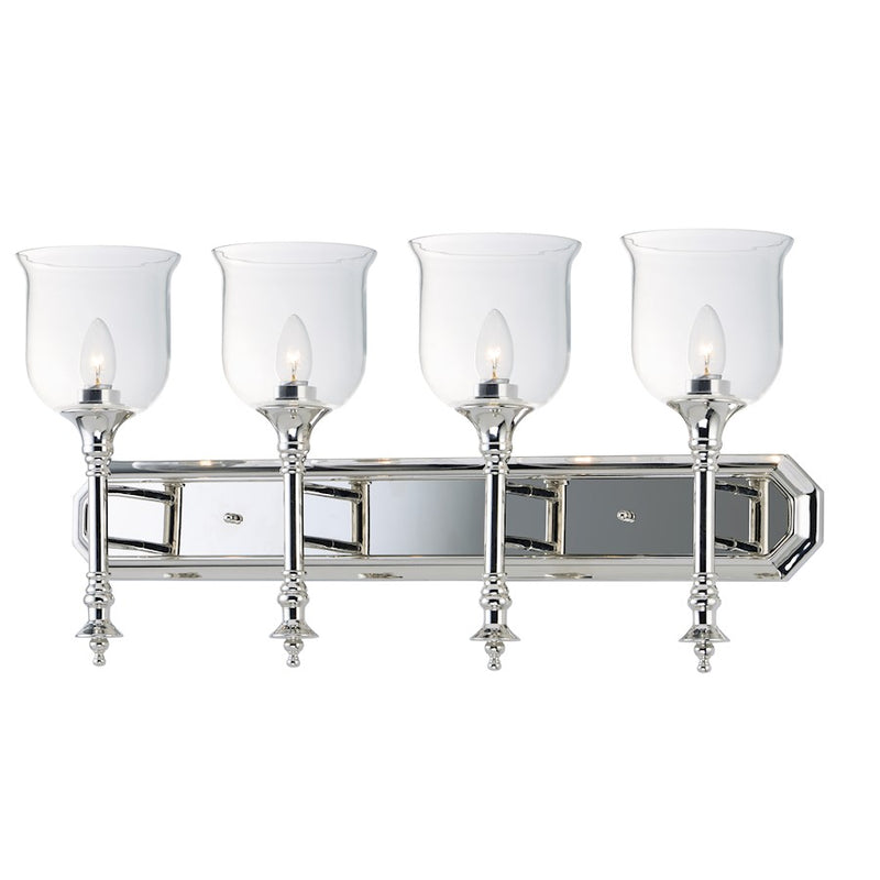 Maxim Lighting Centennial 4-Light Bath Vanity, Polished Nickel