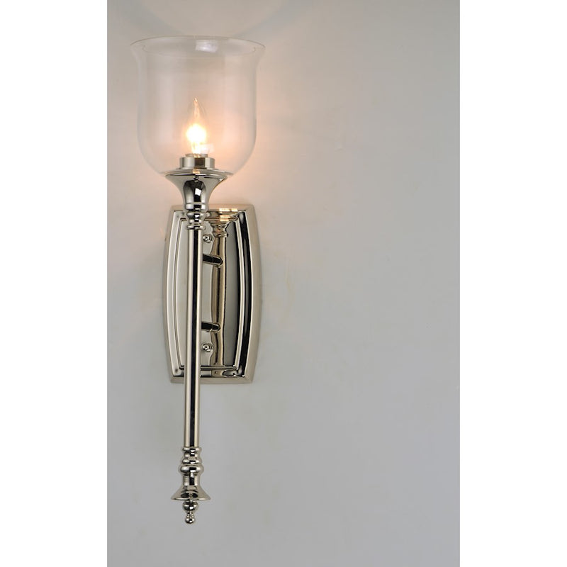 Maxim Lighting Centennial 1-Light Wall Sconce, Polished Nickel