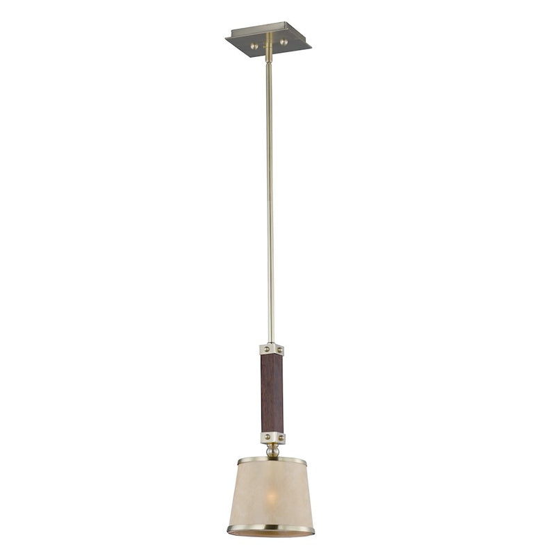 Maxim Lighting 16.25' x 7.5' Maritime 1 Lt Pendant, Pecan & Brass