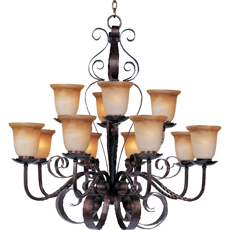 Maxim Aspen 12-Light Chandelier Oil Rubbed Bronze