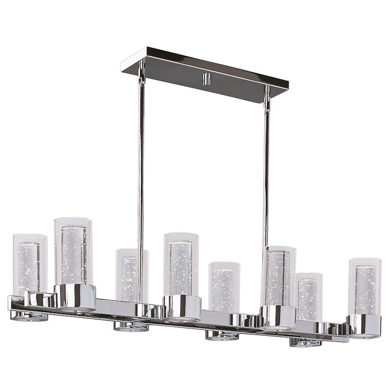 Maxim Lighting Sync 8 Light LED Linear Chandelier, Polished Chrome