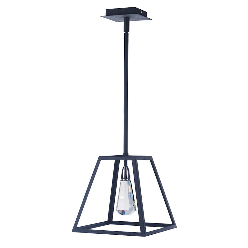 Maxim Lighting Silhouette LED Pendant, Black/Crystal