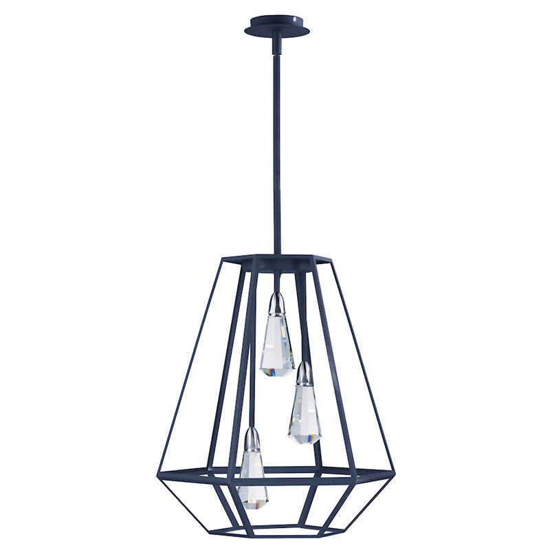 Maxim Lighting Silhouette LED Pendant, Black/Crystal