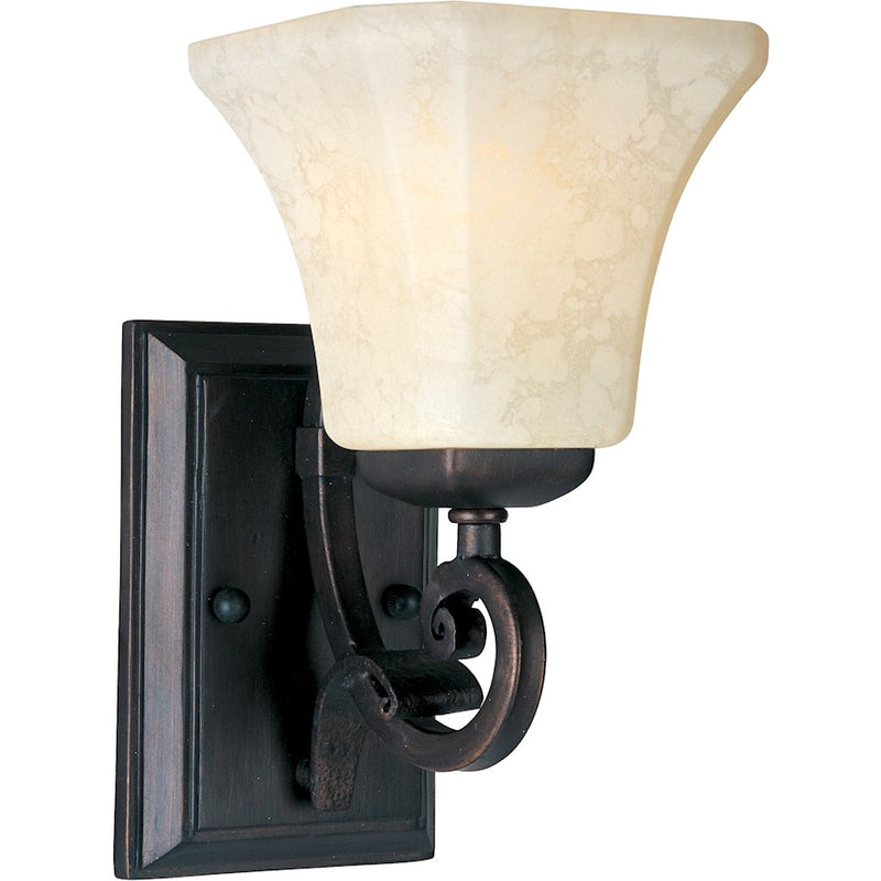 Maxim Oak Harbor 1-Light Wall Sconce Rustic Burnished
