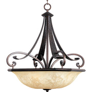 Maxim Oak Harbor 4-Light Invert Bowl Pendant Rustic Burnished