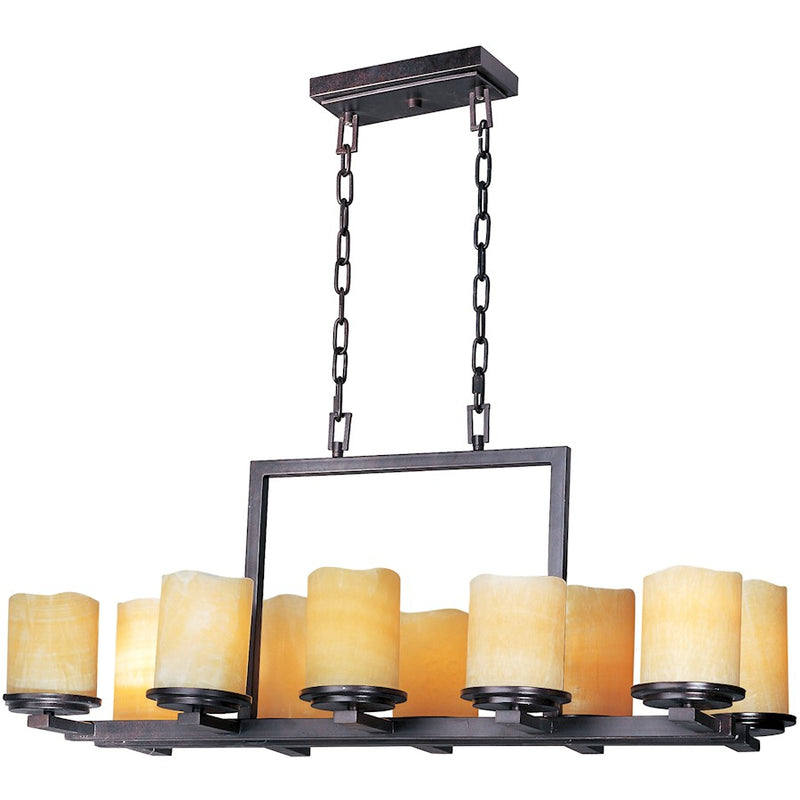 Maxim Lighting Luminous 10-Light Chandelier Rustic Ebony