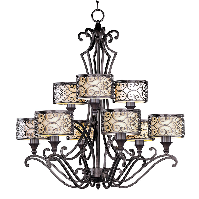 Maxim Lighting Mondrian 9-Light Chandelier Umber Bronze