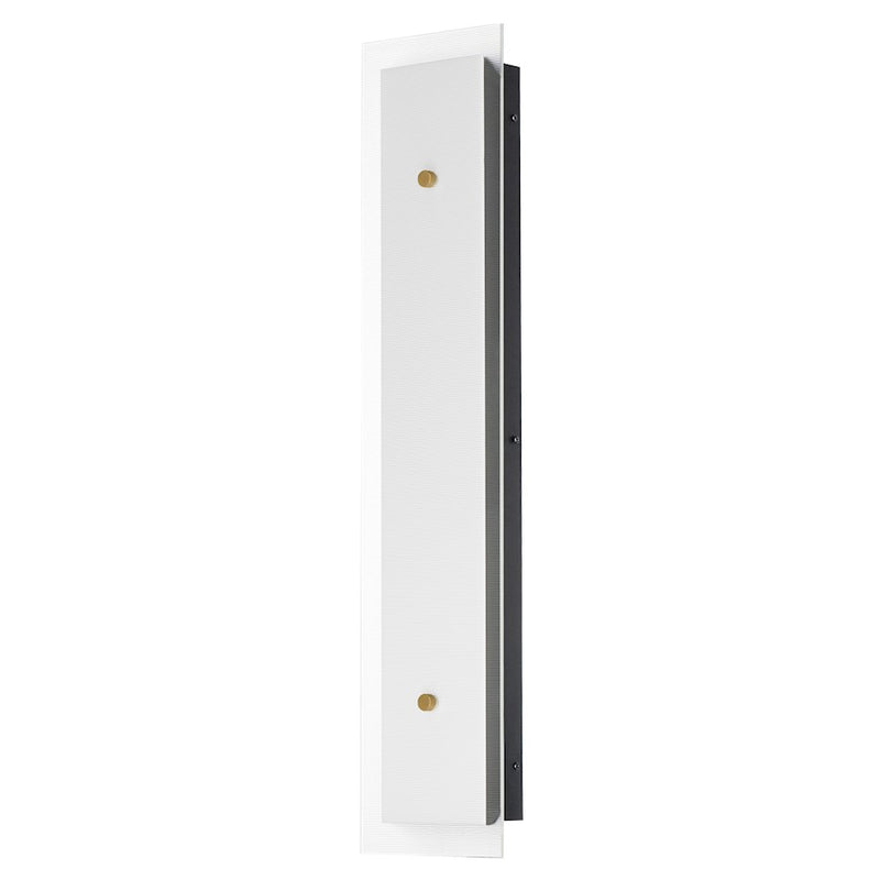 Maxim Lighting Spectre 1Lt 30" Sconce, Black/Brass/Ribbed