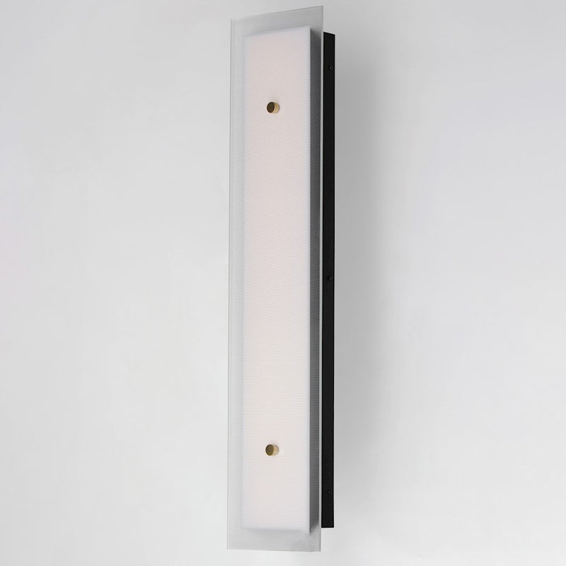 Maxim Lighting Spectre 1Lt 30" Sconce, Black/Brass/Ribbed