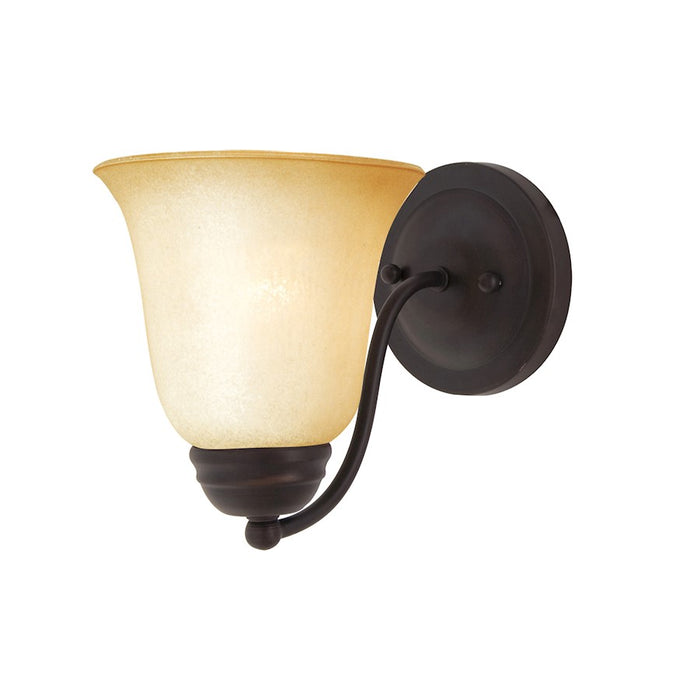 Maxim Lighting Basix 1 Light Wall Sconce, Oil Rubbed Bronze/Frosted - 2120FTOI