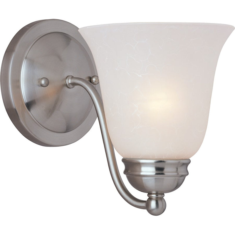 Maxim Lighting Basix 1-Light Wall Sconce Satin Nickel
