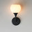 Maxim Lighting Neve 1 Light Wall Sconce, Black/Marble