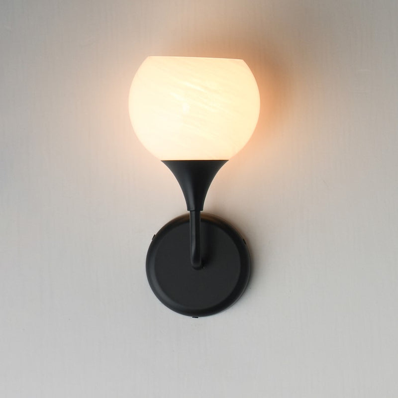 Maxim Lighting Neve 1 Light Wall Sconce, Black/Marble